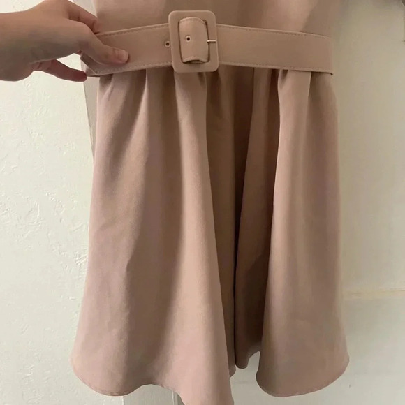 GAL MEETS GLAM blush fit and flare mini dress with short sleeves size 2 - Picture 6 of 14